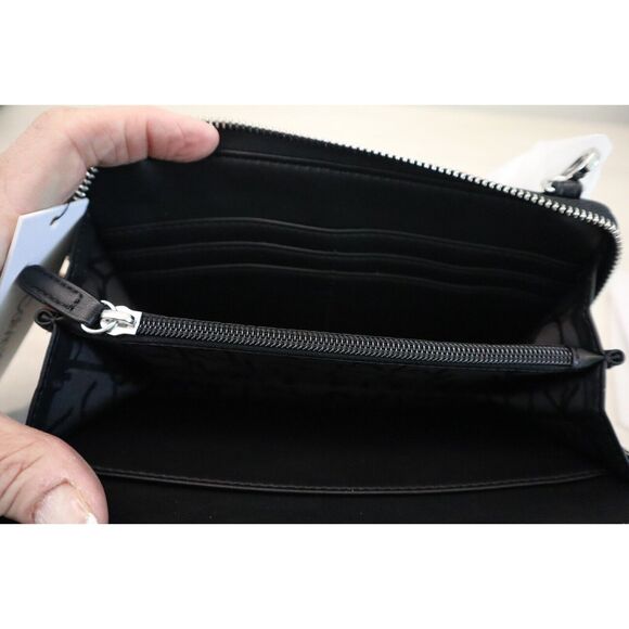 Calvin Klein H3JEYCV4 Women's Black Multi Zoe Zip Around Wallet/Crossbody - Picture 7 of 9